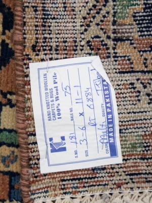 Semi Antique Coral Red Tribal 3X11 Hamedan Persian Runner Rug