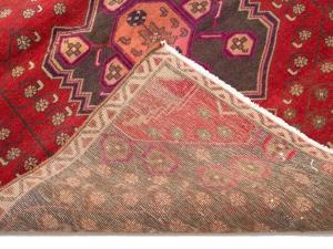 Semi Antique Red Tribal Floral 4X10 Meshkin Persian Runner Rug