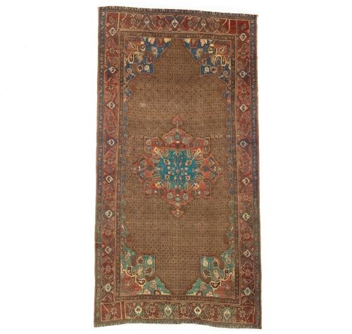 Semi Antique Brown Tribal 5X9 Koliaie Persian Rug