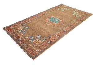 Semi Antique Brown Tribal 5X9 Koliaie Persian Rug