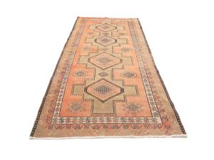 Semi Antique Muted Colors Tribal 4X11 Meshkin Persian Runner Rug