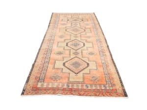 Semi Antique Muted Colors Tribal 4X11 Meshkin Persian Runner Rug
