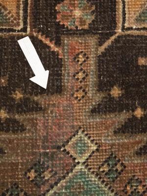 Semi Antique Dark Brown Tribal 4X13 Meshkin Persian Runner Rug