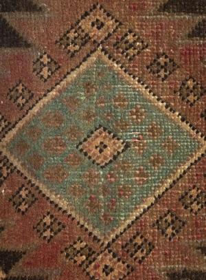 Semi Antique Dark Brown Tribal 4X13 Meshkin Persian Runner Rug