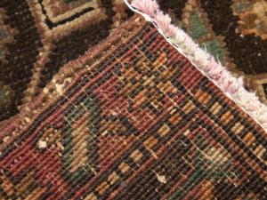 Semi Antique Dark Brown Tribal 4X13 Meshkin Persian Runner Rug