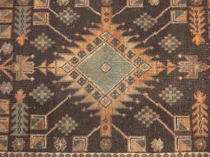 Semi Antique Dark Brown Tribal 4X13 Meshkin Persian Runner Rug