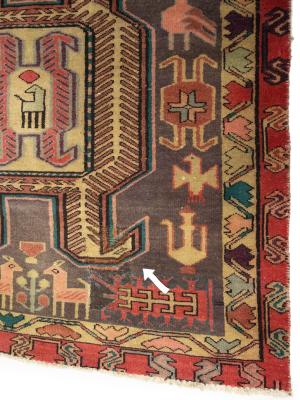 Semi Antique Muted Colors Tribal 4X10 Meshkin Persian Runner Rug