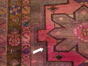 Semi Antique Muted Colors Geometric 3'8 X 10'11 Meshkin Persian Rug