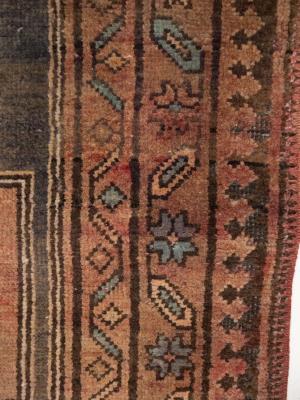 Semi Antique Muted Colors Tribal 4X14 Hamedan Persian Runner Rug