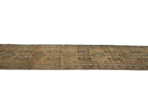 Semi Antique Muted Colors Tribal 3X14 Hamedan Persian Runner Rug