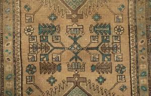 Semi Antique Muted Colors Tribal 3X14 Hamedan Persian Runner Rug