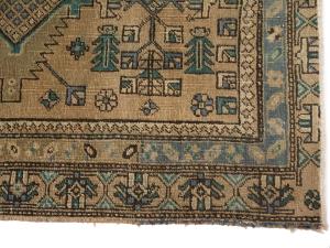 Semi Antique Muted Colors Tribal 3X14 Hamedan Persian Runner Rug