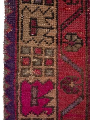 Vintage Muted Colors Tribal 4X11 Hamedan Persian Runner Rug