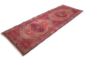 Vintage Muted Colors Tribal 4X11 Hamedan Persian Runner Rug