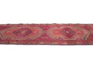 Vintage Muted Colors Tribal 4X11 Hamedan Persian Runner Rug