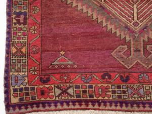 Vintage Muted Colors Tribal 4X11 Hamedan Persian Runner Rug