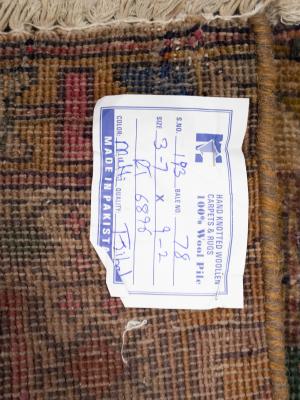 Semi Antique Muted Colors Tribal 3'7X9'2 Hamedan Persian Runner Rug