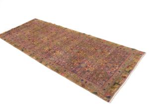 Semi Antique Muted Colors Tribal 3'7X9'2 Hamedan Persian Runner Rug