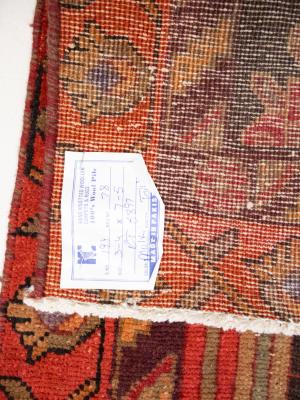 Semi Antique Cream Tribal 3x7 Hamedan Persian Runner Rug