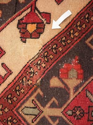 Semi Antique Cream Tribal 3x7 Hamedan Persian Runner Rug