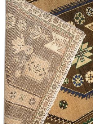 Semi Antique Muted Colors Tribal 3x9 Hamedan Persian Runner Rug