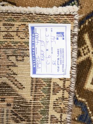 Semi Antique Muted Colors Tribal 3x9 Hamedan Persian Runner Rug