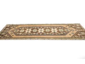 Semi Antique Muted Colors Tribal 3x9 Hamedan Persian Runner Rug