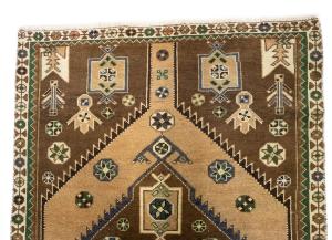 Semi Antique Muted Colors Tribal 3x9 Hamedan Persian Runner Rug