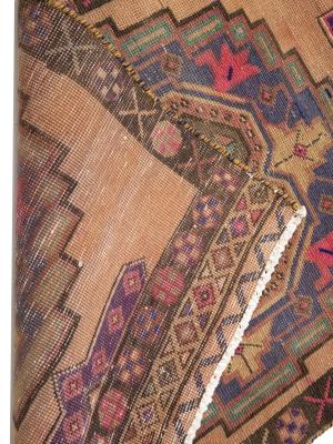 Semi Antique Muted Colors Tribal 3X10 Meshkin Persian Runner Rug