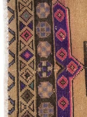 Semi Antique Muted Colors Tribal 3X10 Meshkin Persian Runner Rug