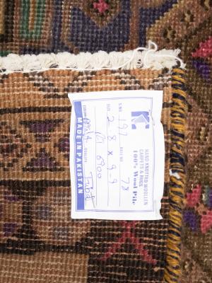 Semi Antique Muted Colors Tribal 3X10 Meshkin Persian Runner Rug