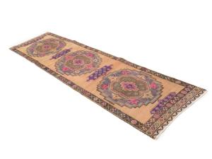 Semi Antique Muted Colors Tribal 3X10 Meshkin Persian Runner Rug