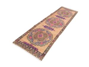 Semi Antique Muted Colors Tribal 3X10 Meshkin Persian Runner Rug