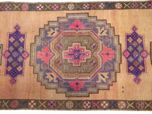 Semi Antique Muted Colors Tribal 3X10 Meshkin Persian Runner Rug