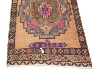 Semi Antique Muted Colors Tribal 3X10 Meshkin Persian Runner Rug