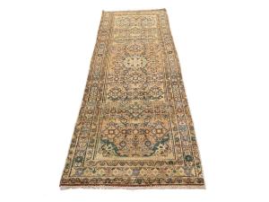 Semi Antique Muted Colors Tribal 3x9 Hamedan Persian Runner Rug