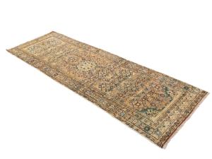 Semi Antique Muted Colors Tribal 3x9 Hamedan Persian Runner Rug