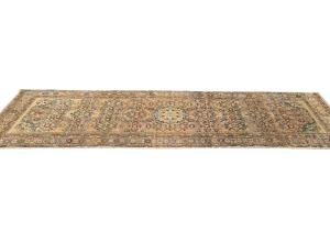 Semi Antique Muted Colors Tribal 3x9 Hamedan Persian Runner Rug