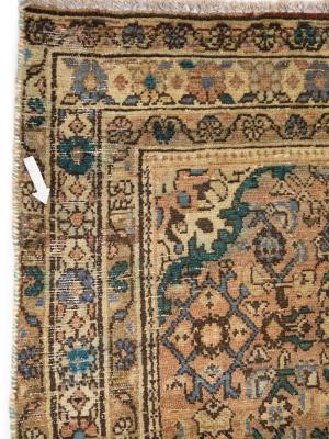 Semi Antique Muted Colors Tribal 3x9 Hamedan Persian Runner Rug