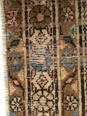 Semi Antique Muted Colors Tribal 3x9 Hamedan Persian Runner Rug