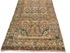 Semi Antique Muted Colors Tribal 3x9 Hamedan Persian Runner Rug