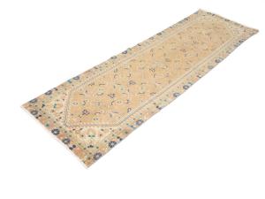 Semi Antique Muted Colors Tribal 3X9 Hamedan Persian Runner Rug