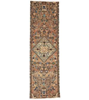 Semi Antique Muted Colors Tribal 2x8 Hamedan Persian Runner Rug