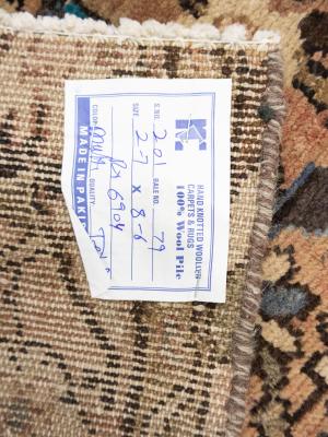 Semi Antique Muted Colors Tribal 2x8 Hamedan Persian Runner Rug