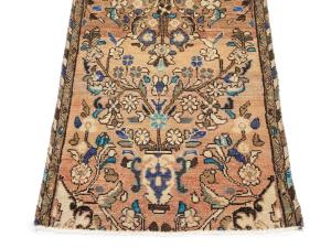 Semi Antique Muted Colors Tribal 2x8 Hamedan Persian Runner Rug