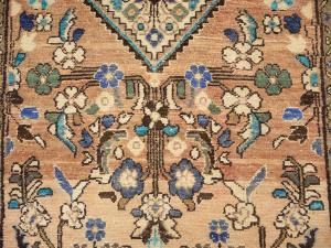 Semi Antique Muted Colors Tribal 2x8 Hamedan Persian Runner Rug