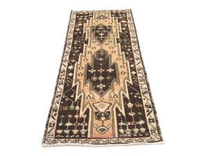 Semi-Antique Light Peach Tribal 3x7 Mazlaghan Persian Rug