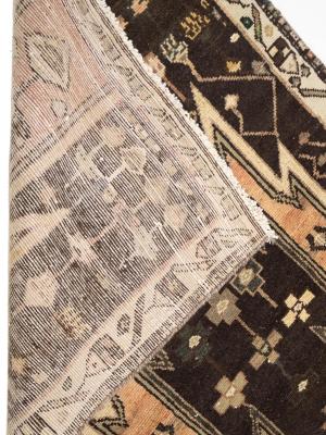 Semi-Antique Light Peach Tribal 3x7 Mazlaghan Persian Rug