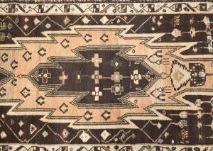 Semi-Antique Light Peach Tribal 3x7 Mazlaghan Persian Rug