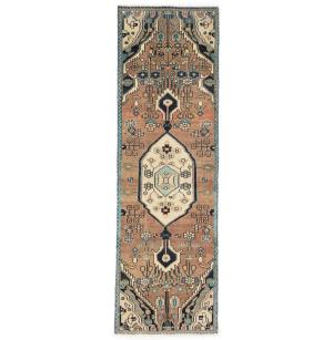Semi Antique Rusty Beige Tribal 2'5 X 7'9 Hamedan Persian Runner Rug